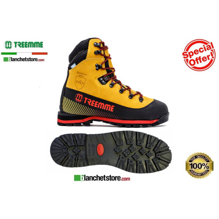 Scarpone antitaglio treemme in pelle Nabuck Acquastop 91223 N.38 Yellow