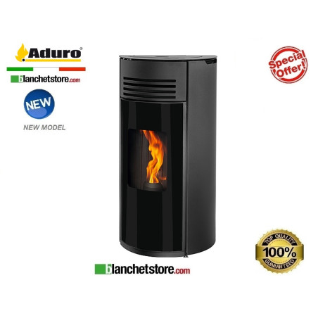 Stufa a pellet Mod. Aduro P4 Acciaio Nero satinato - 8 kW