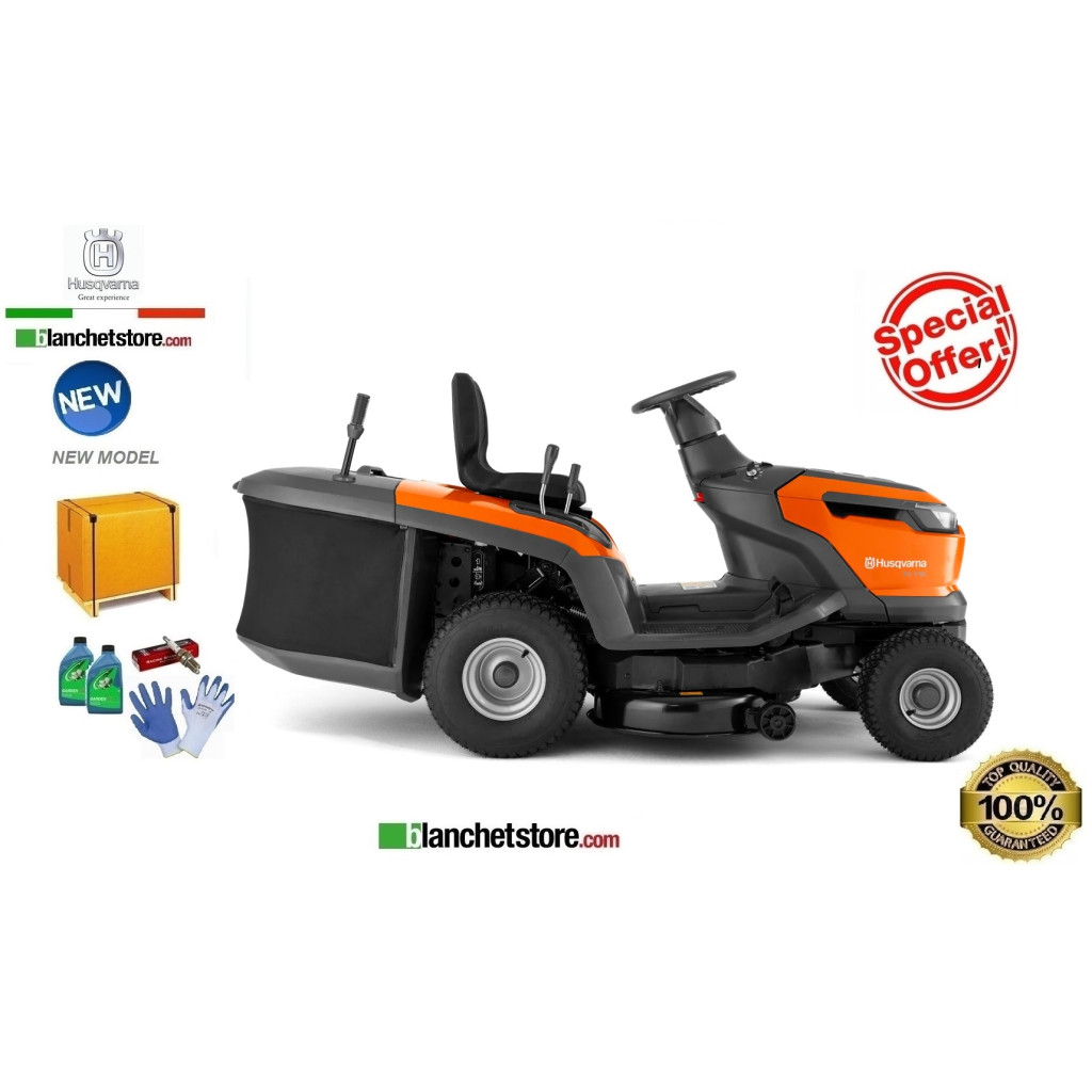 Tracteur a pelouse Husqvarna TC 112 Sac de ramassage, coupe 95, hydrostatique