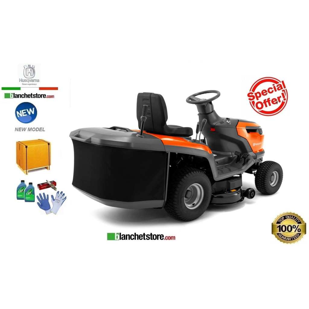 Tracteur a pelouse Husqvarna TC 112 Sac de ramassage, coupe 95, hydrostatique