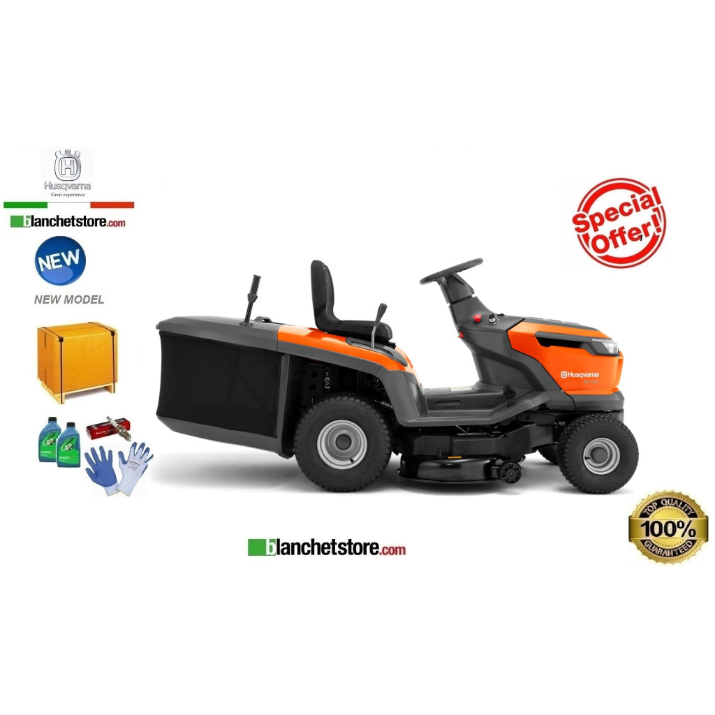 Tracteur a pelouse Husqvarna TC 114 Sac de ramassage, coupe 95, hydrostatique