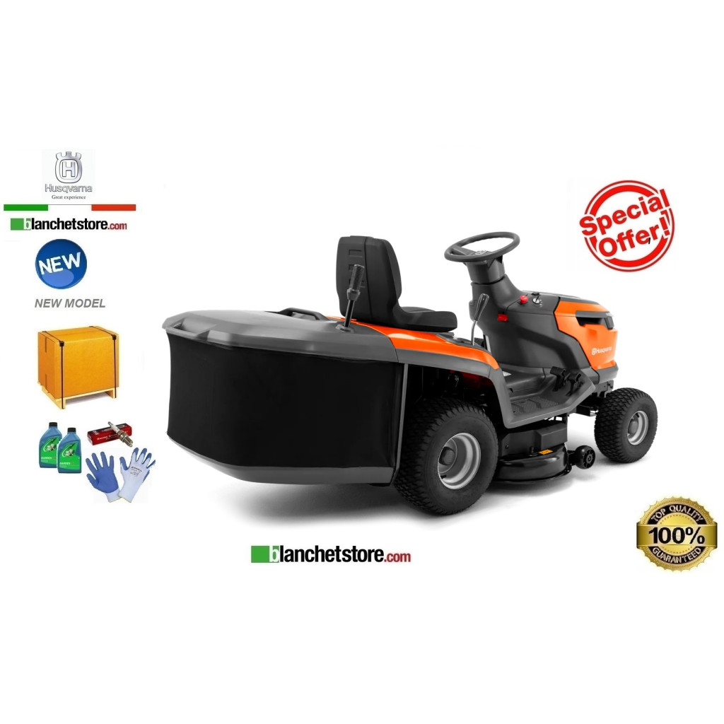 Tracteur a pelouse Husqvarna TC 114 Sac de ramassage, coupe 95, hydrostatique