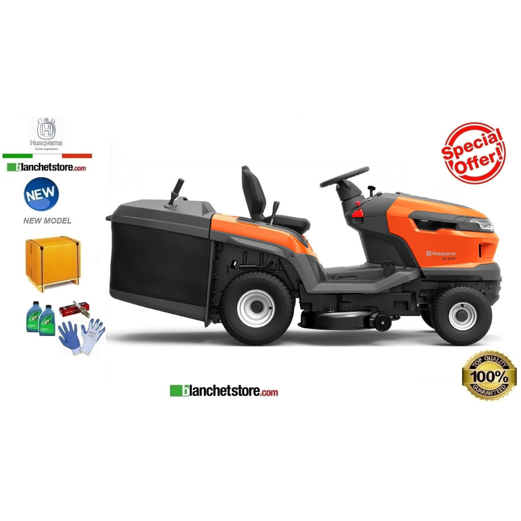 Tracteur a pelouse Husqvarna TC 125T Sac de ramassage, coupe 95, hydrostatique