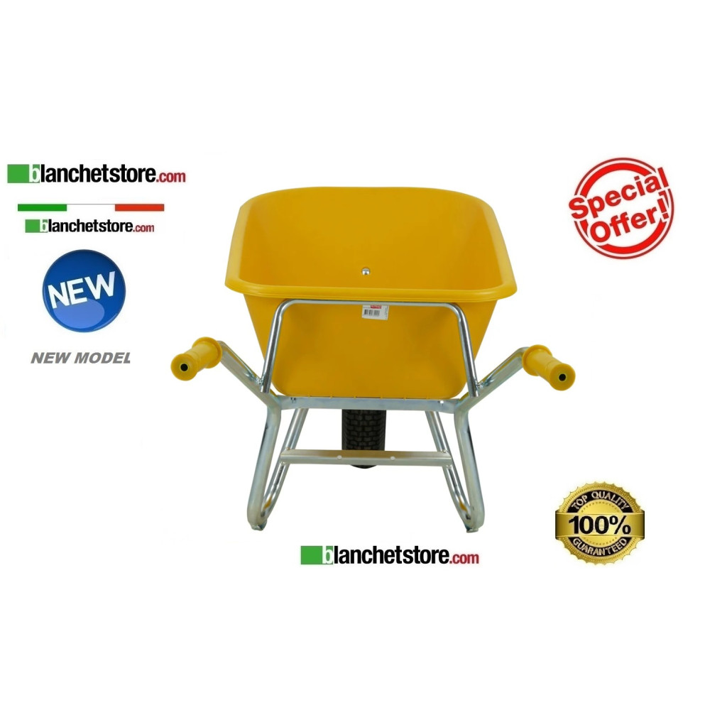 WHEELBARROW WITH PVC BUCKET STRONG CFPE 100 LT.100 PNEUMATIC WHEEL