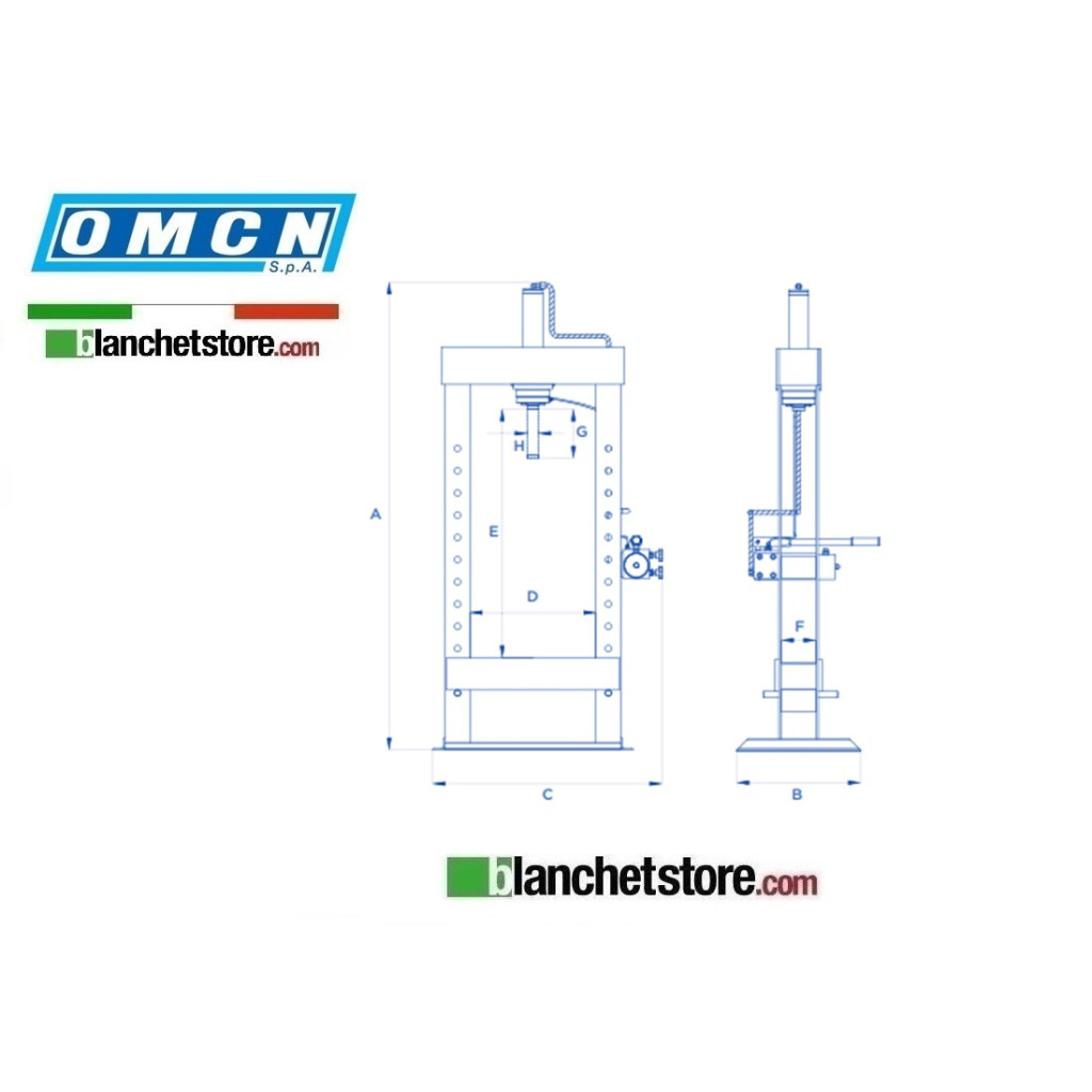 PRESSA IDRAULICA OMCN DA BANCO ART 154 10TON