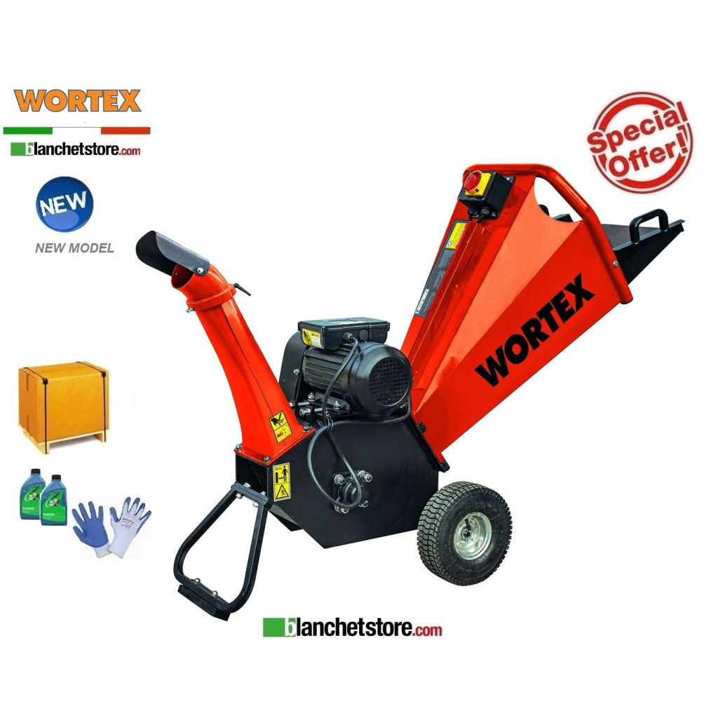 Biotrituratore elettrico Wortex D300/70E Motore 220V 2,2Kw - 3Hp