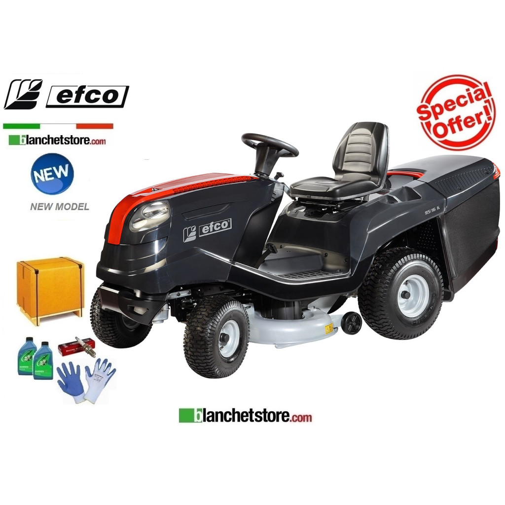 Tracteur a gazon Efco EF 95/16K Hydrostatique 452cc Coupe 95cm