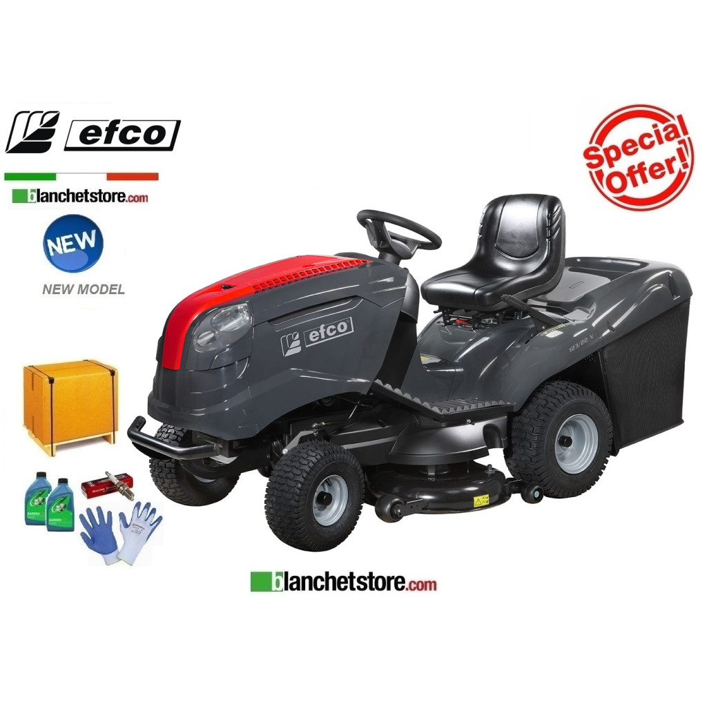 Tracteur a gazon Efco EF 123/22V Hydrostatique V-Twin 656cc Coupe 122cm