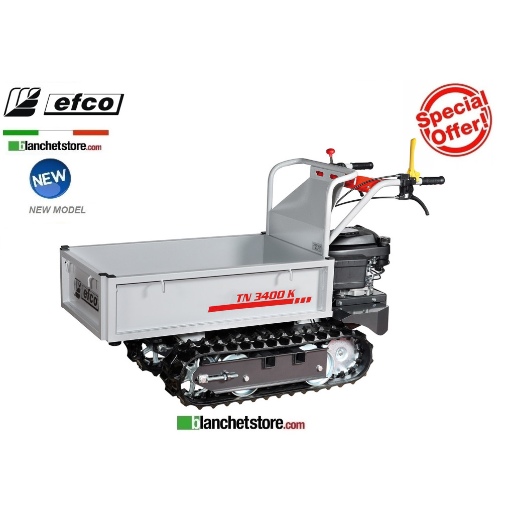 Motocarriola Efco TN 3400K cingolata cassone estensibile Portata 350Kg