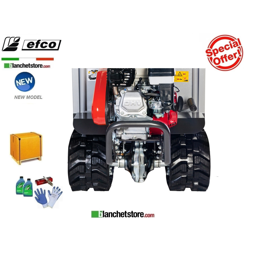 Brouette a chenilles Efco TN 4500 avec ridelles extensible Capacité 450Kg Moteur Emak K800 H