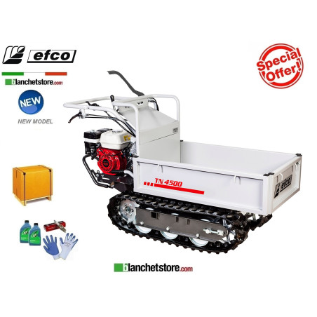 Efco TN 4500 tracked wheelbarrow with extendable sides Capacity 450Kg Engine Honda GX160 OHV