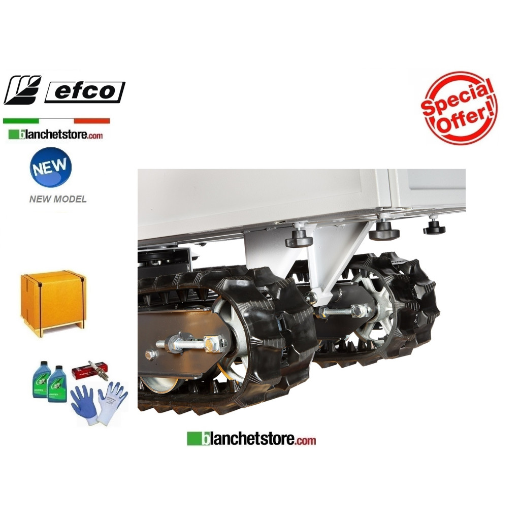 Brouette a chenilles Efco TN 5600 avec ridelles extensible Capacité 550Kg Moteur Emak K800 H