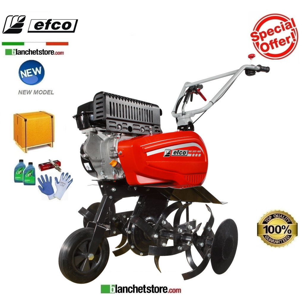 Motobineuse Efco MZ 2075 RKS complète de fraise 82cm moteur Emak K800 HT OHV 182cc