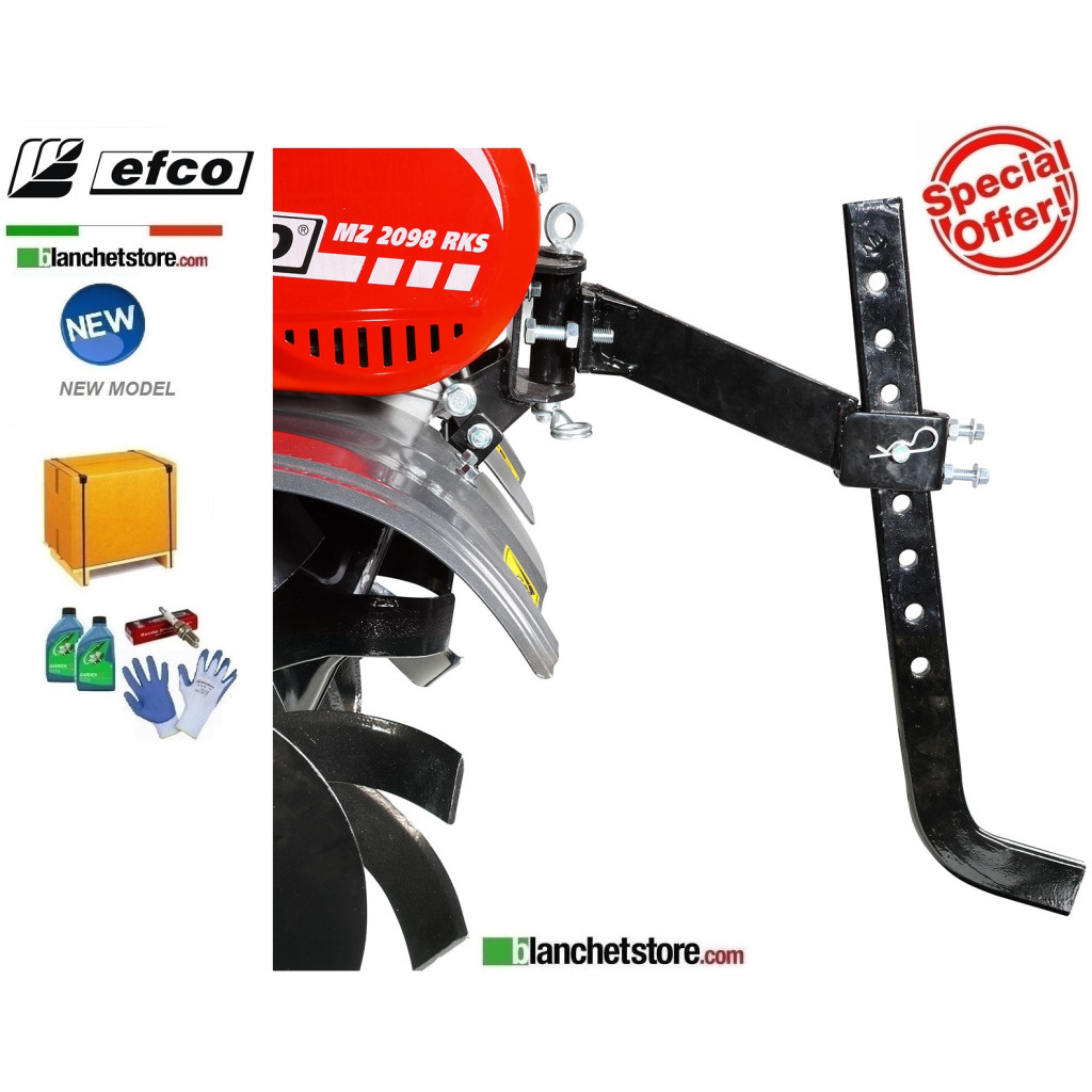 Motozappa Efco MZ 2098 RKS completa di fresa 85cm Motore Emak K800 HC OHV 182cc