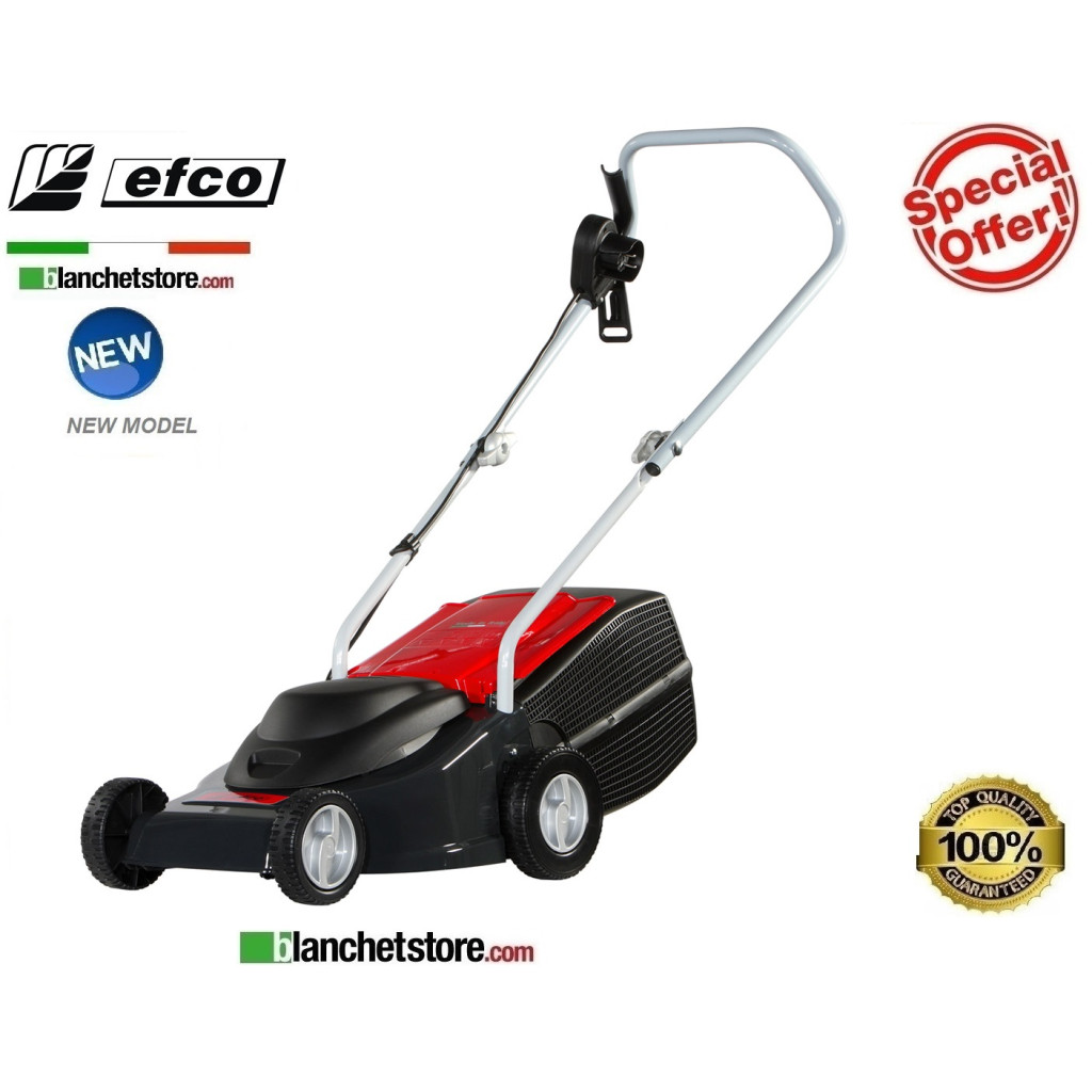 Electric lawn mower Efco PR 35 S Electric motor 220 Volt - 1100 Watt Cutting width 33cm -With collection bin 25Lt