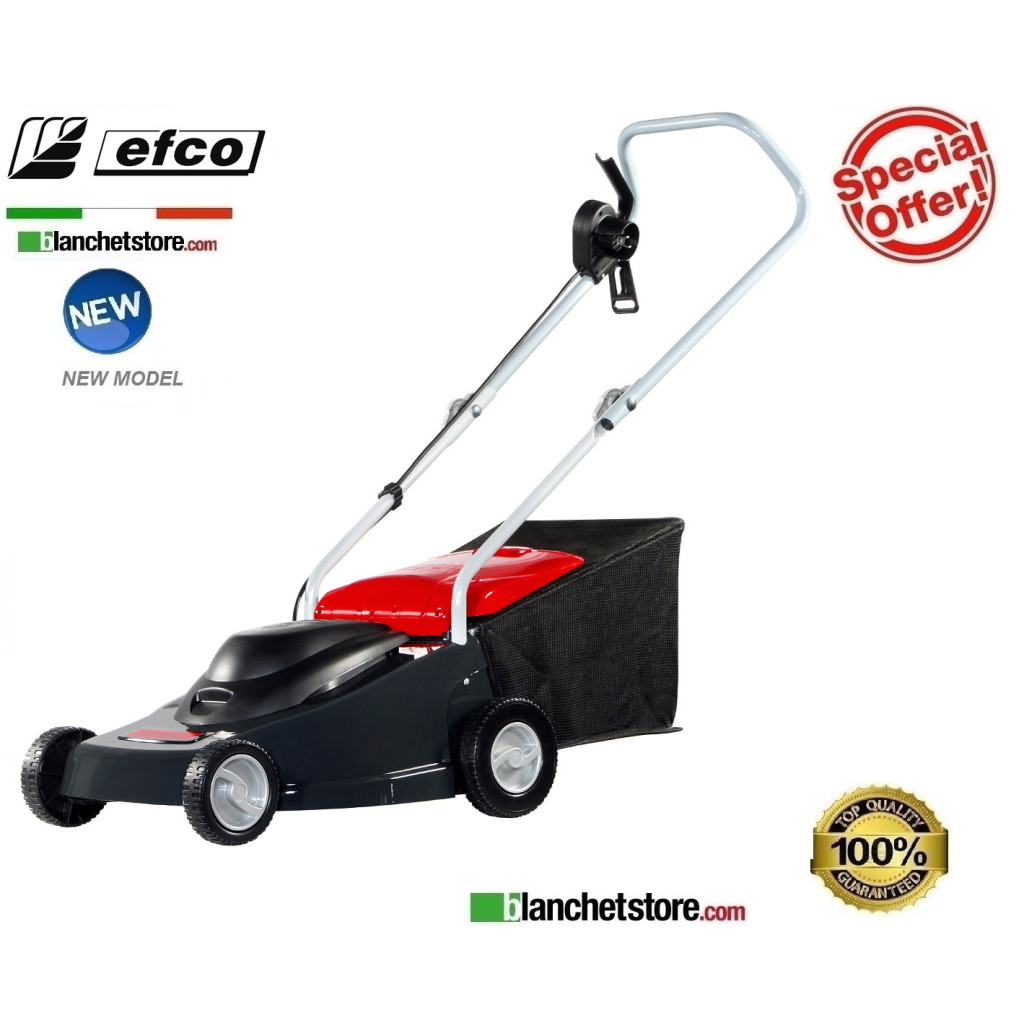 Electric lawn mower Efco PR 40 S Electric motor 220 Volt - 1300 Watt Cutting width 38cm -With collection bin 40Lt