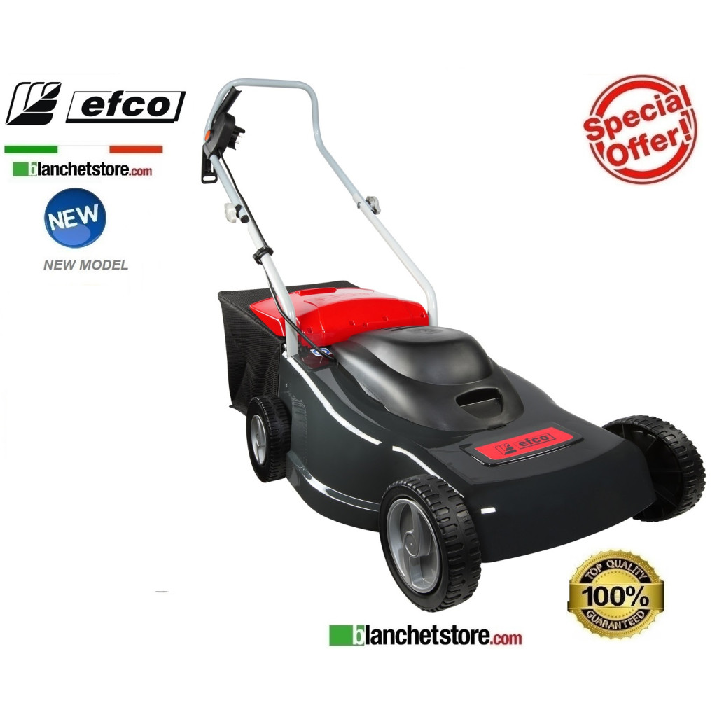 Electric lawn mower Efco PR 40 S Electric motor 220 Volt - 1300 Watt Cutting width 38cm -With collection bin 40Lt