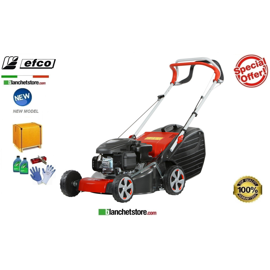 Tondeuse à gazon Thermique Efco LR 44 TK Comfort Moteur Emak K 450 OHV Largeur de coupe 41 cm Sac Lt. 60