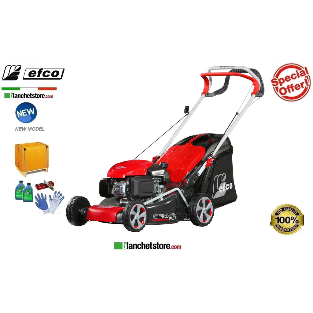 Tondeuse à gazon Thermique Efco LR 44 TK Comfort Plus Moteur Emak K 605 OHV Largeur de coupe 41 cm Sac Lt. 70