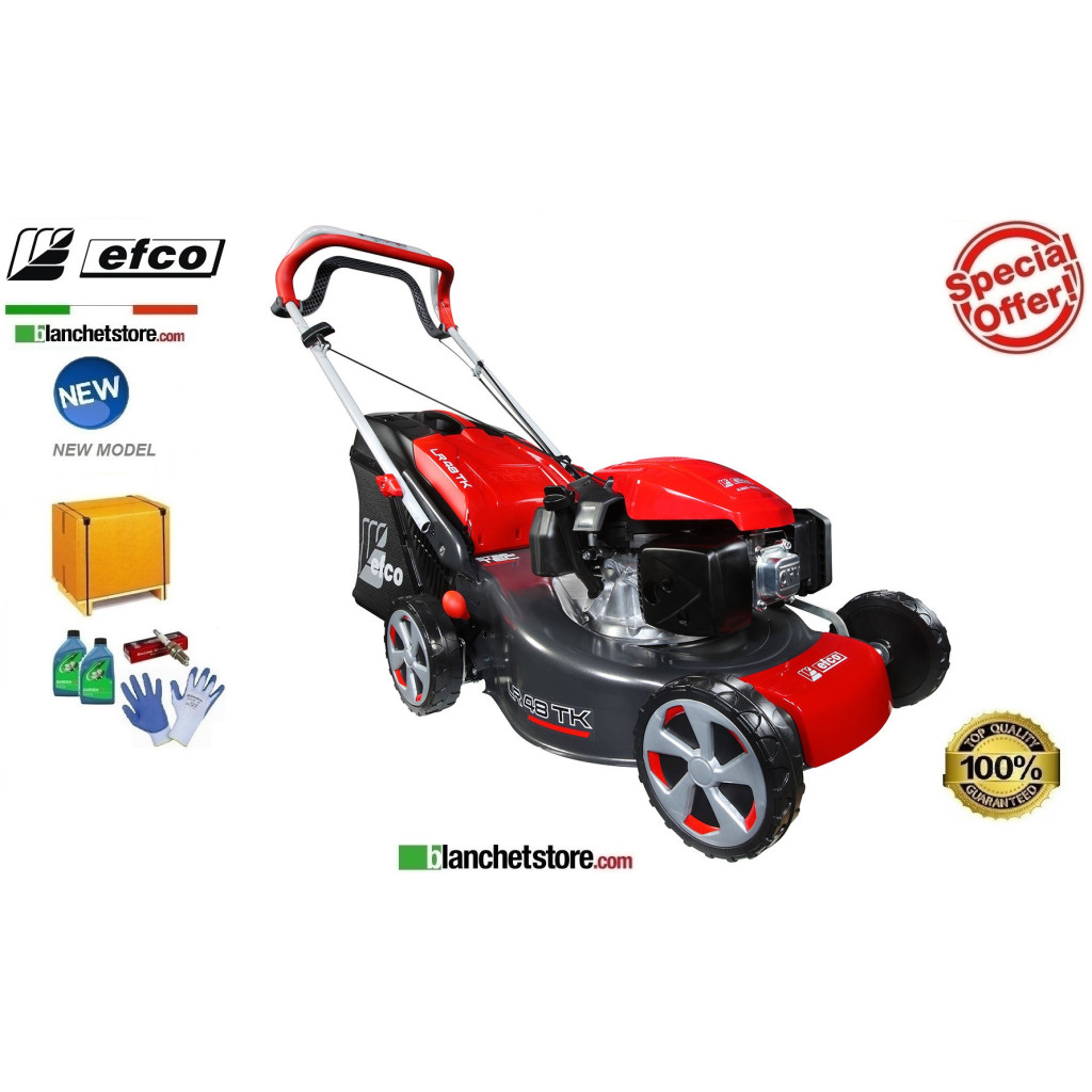 Tondeuse à gazon Thermique Efco LR 44 TK Comfort Plus Moteur Emak K 605 OHV Largeur de coupe 41 cm Sac Lt. 70