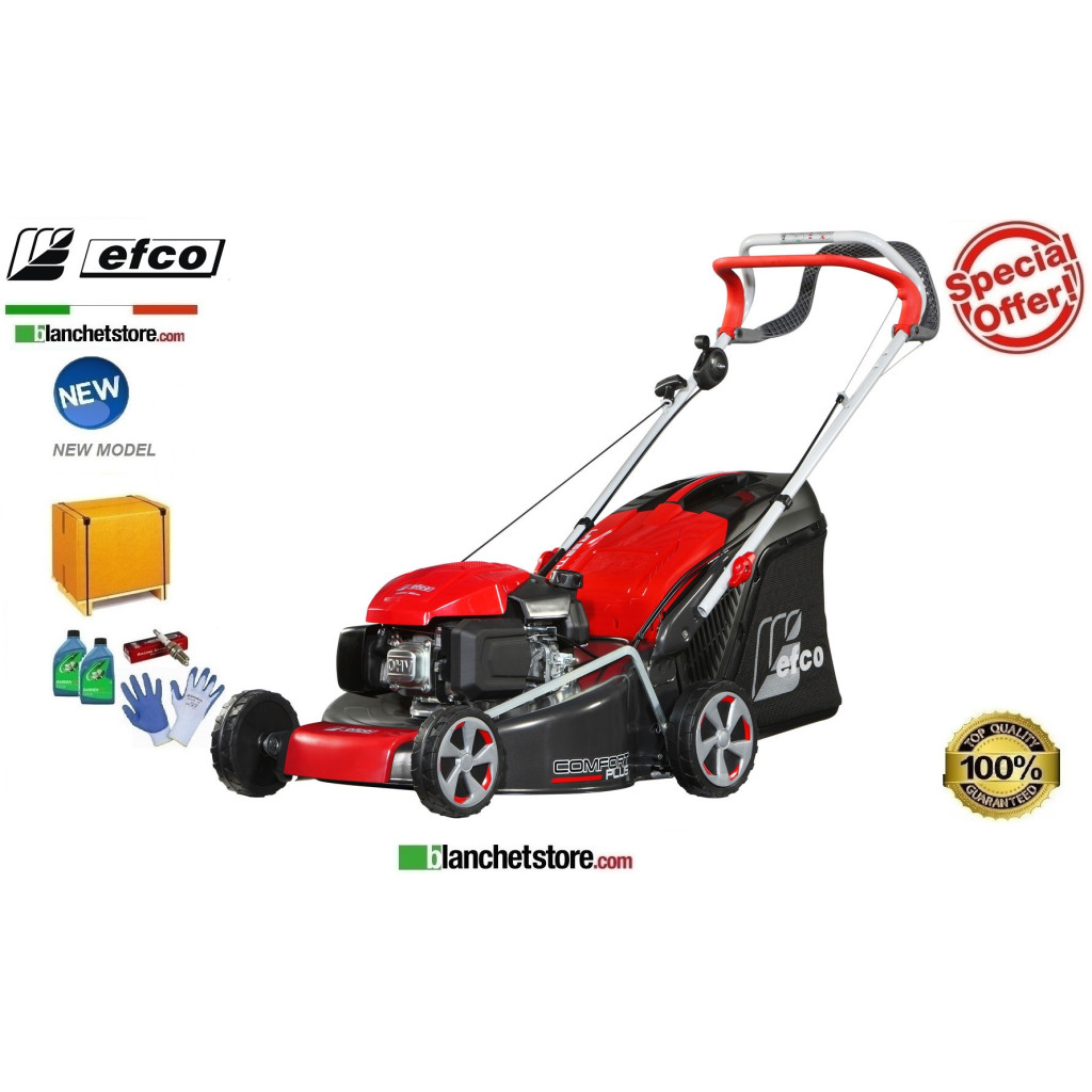 Tondeuse à gazon Thermique Efco LR 53 TK Comfort Plus Moteur Emak K 655 OHV Largeur de coupe 51 cm Sac Lt. 70