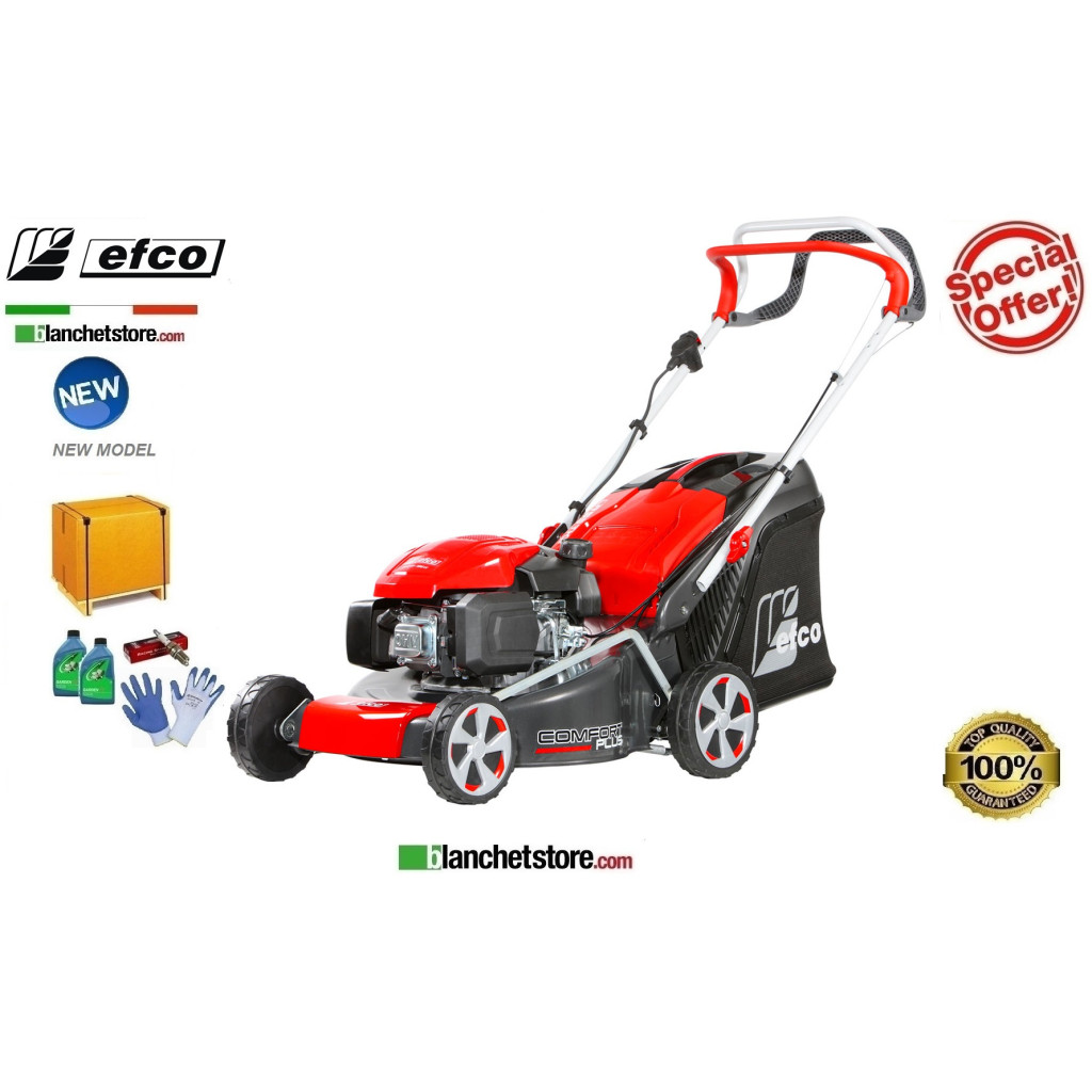 Tondeuse à gazon Thermique Efco LR 53 TKE Comfort Plus Moteur Emak K 655i OHV Largeur de coupe 51 cm Sac Lt. 70