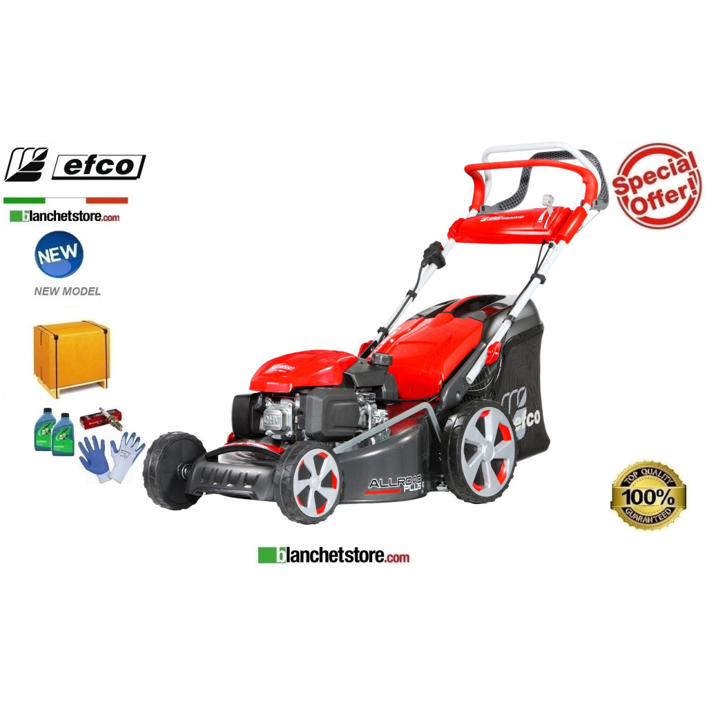 Tondeuse à gazon Thermique Efco LR 48 TKE Allroad Plus 4 Moteur Emak K 655i OHV Largeur de coupe 46 cm Sac Lt. 70