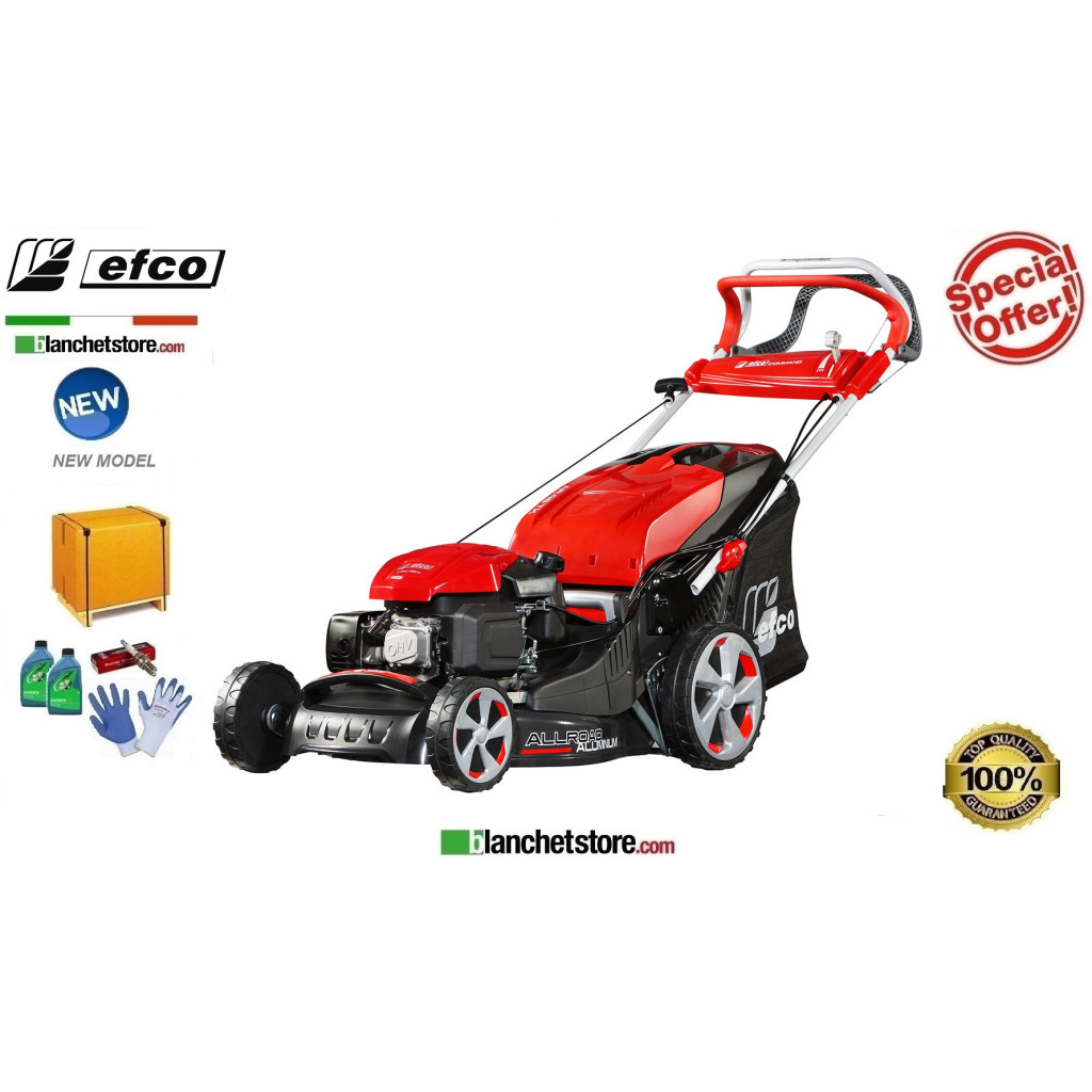 Tondeuse à gazon Thermique Efco AR 48 TK Allroad Alluminium Moteur Emak K 655 OHV Largeur de coupe 46 cm Sac Lt. 80