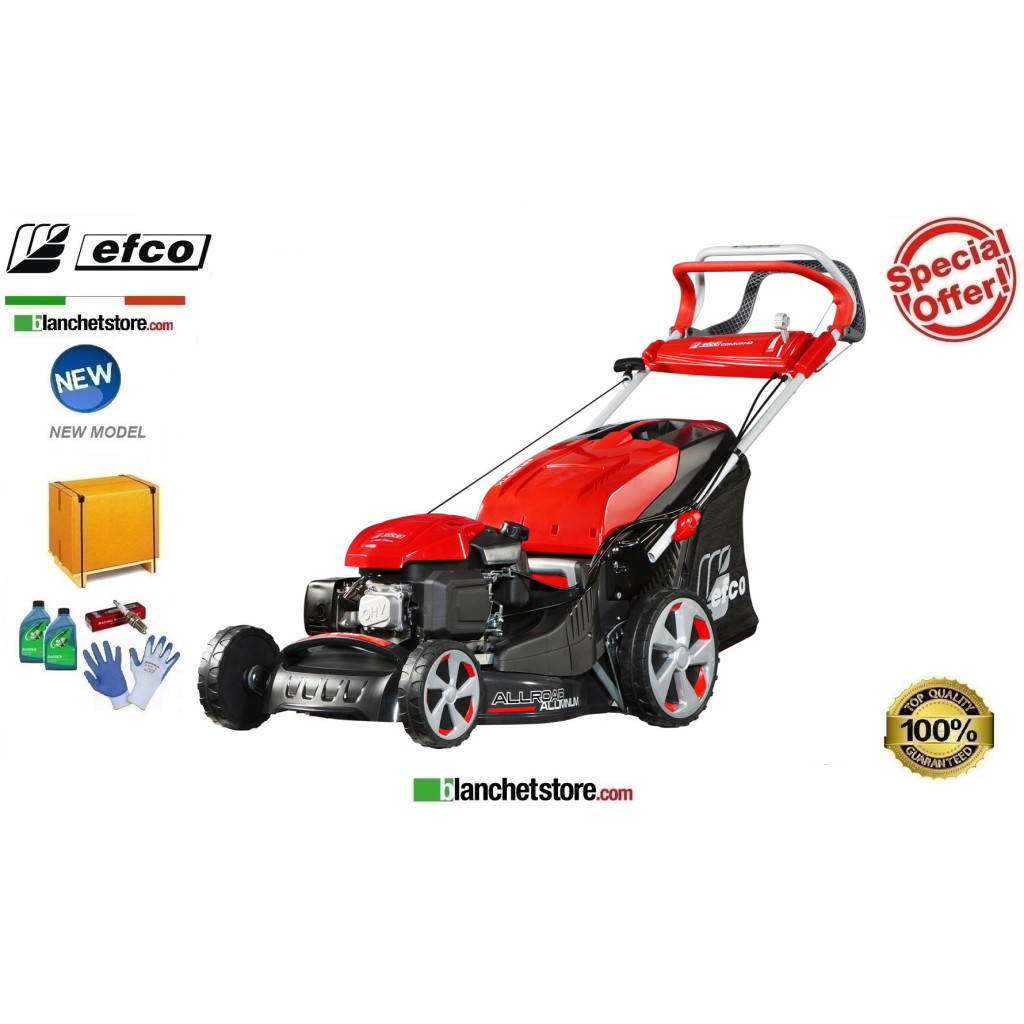 Tondeuse à gazon Thermique Efco AR 53 TK Allroad Alluminium Moteur Emak K 805 OHV Largeur de coupe 51 cm Sac Lt. 80