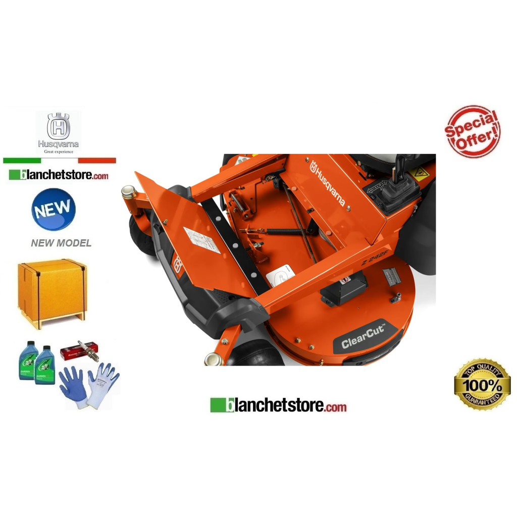 Tracteur Husqvarna Zero-Turn Z242F Moteur bicylindrique Kawasaki FR651V coupe 107  22HP