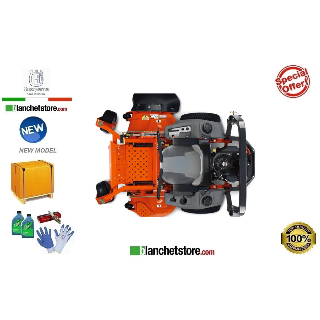 Tracteur Husqvarna Zero-Turn Z242F Moteur bicylindrique Kawasaki FR651V coupe 107  22HP