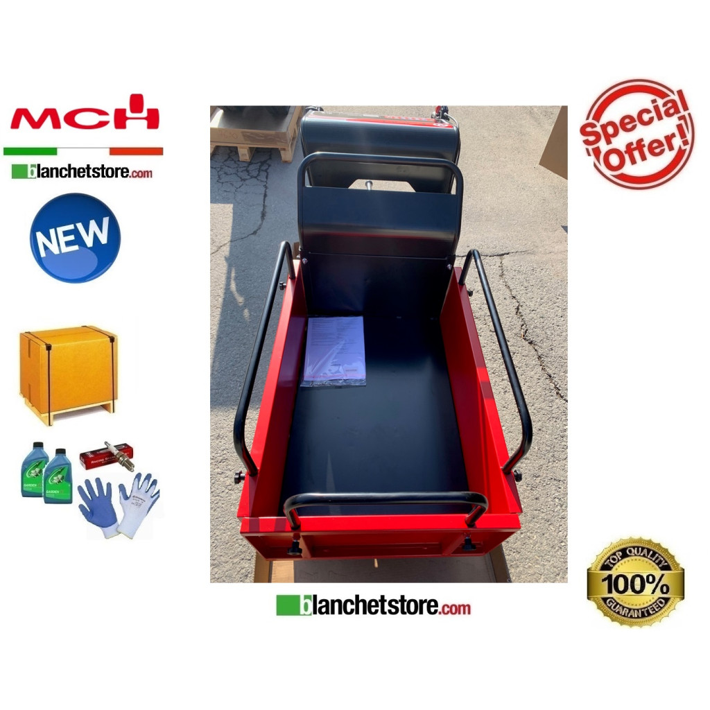 BROUETTE A CHENILLES MINI TRANSPORTEUR MCH T350 Honda GX160 350 KG Basculement Manuel