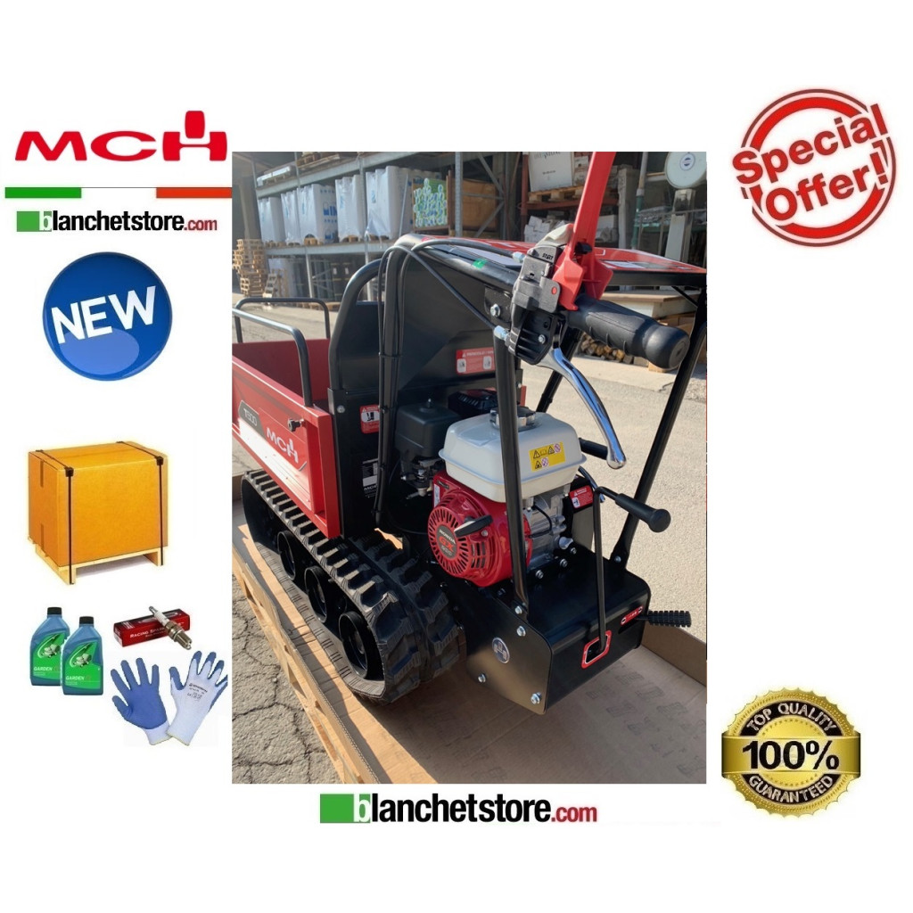 WHEELBARROW MINI TRANSPORTER MCH T500H Honda GX200 500 KG Manual Tipping Manual Start