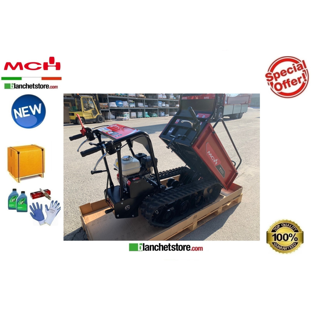 WHEELBARROW MINI TRANSPORTER MCH T500H Honda GX200 500 KG Manual Tipping Manual Start