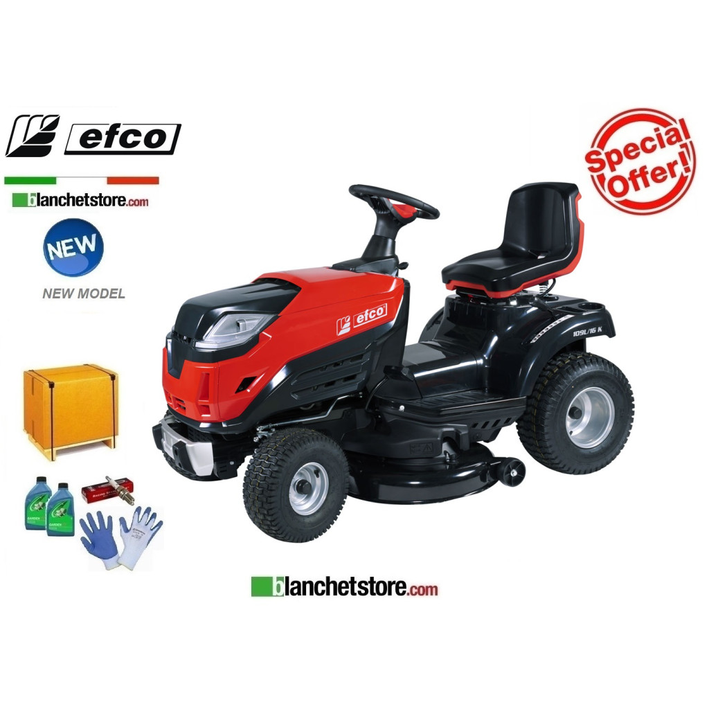 Tracteur a gazon Efco EF 109 L/16 K Hydrostatique 452cc Coupe 108cm