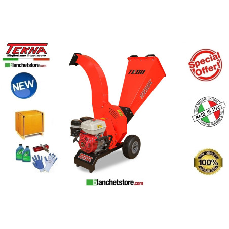 Tekna TC08-27 petrol wood chipper shredder engine Honda GX 270 9HP 356.000