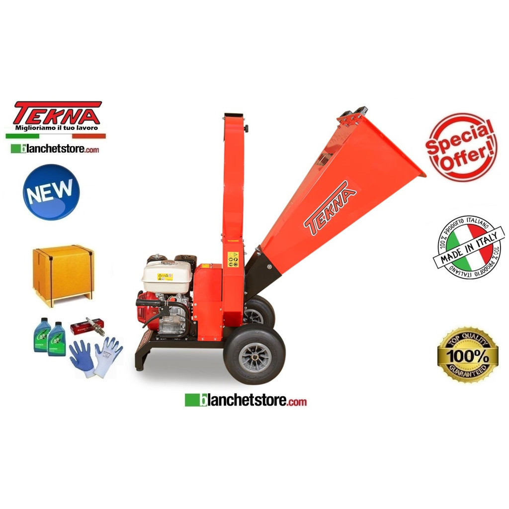 Tekna TC08-27 petrol wood chipper shredder engine Honda GX 270 9HP 356.000