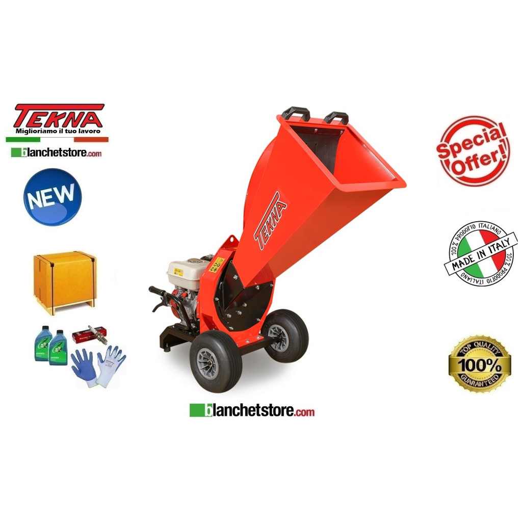 Tekna TC08-27 petrol wood chipper shredder engine Honda GX 270 9HP 356.000