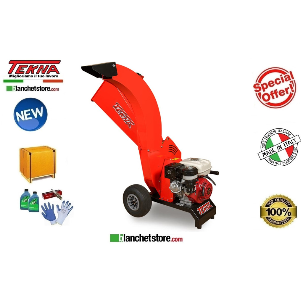 Tekna TC08-27 petrol wood chipper shredder engine Honda GX 270 9HP 356.000