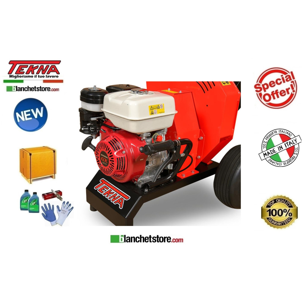 Tekna TC08-27 petrol wood chipper shredder engine Honda GX 270 9HP 356.000