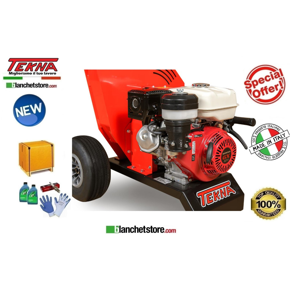 Tekna TC08-27 petrol wood chipper shredder engine Honda GX 270 9HP 356.000