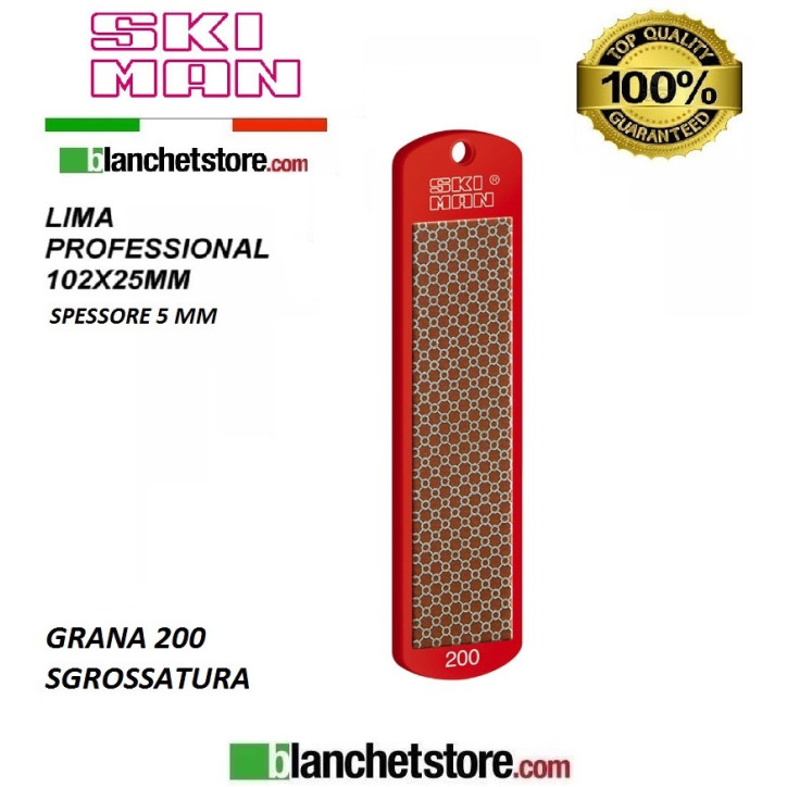 Diamond File PVC mm 100 Grit 200 -RED-