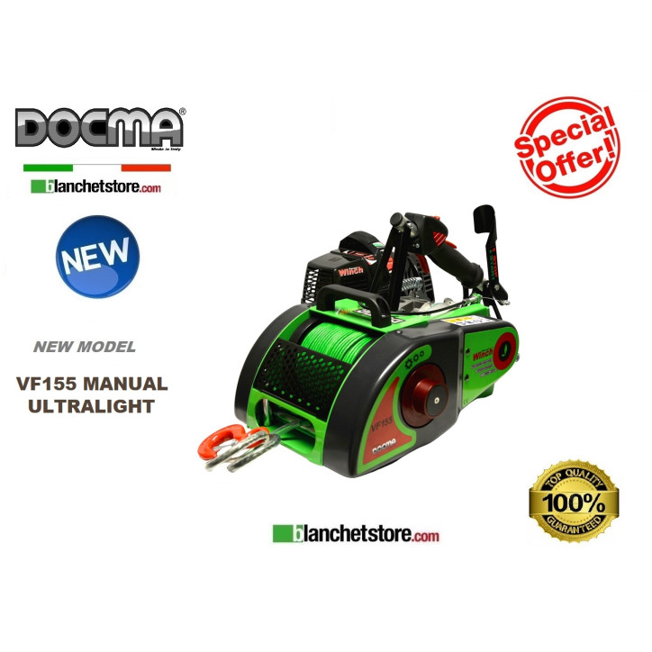 Treuil Forestal Forest Winch Docma VF155 manuel + cable 80 Mt 980013