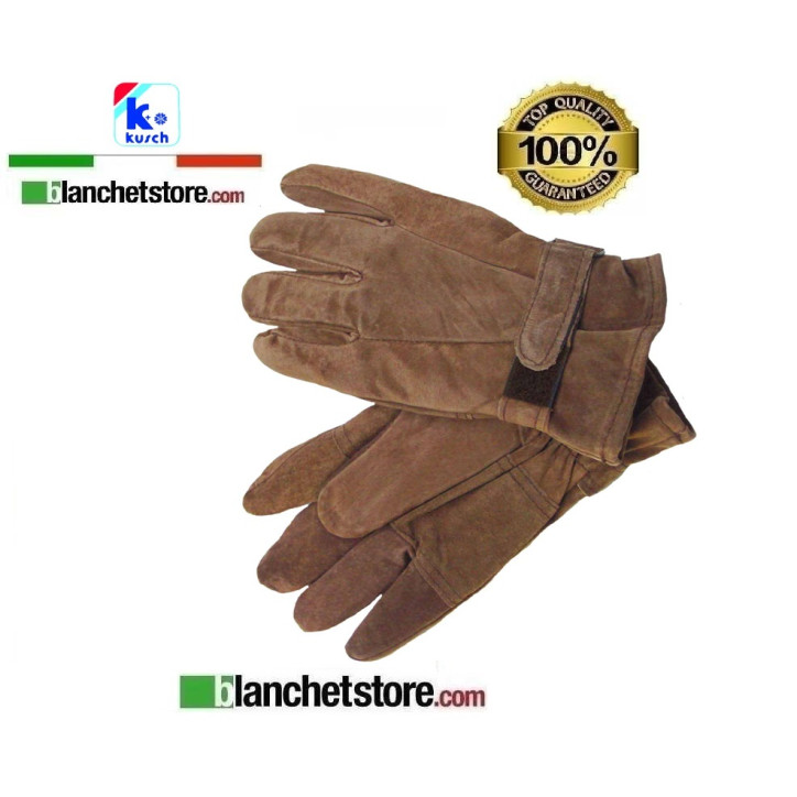 winter glove suede Kusch Brown Size L 9