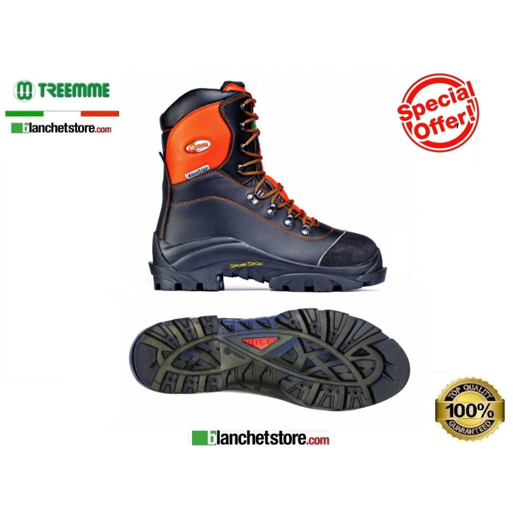 Botte boucheron anti-coupure cuir impermeable 91214 N.37 Orange