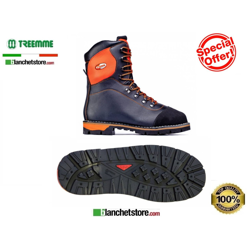 Stivale boscaiolo antitaglio pelle con cuciture 1114 N.37 Orange