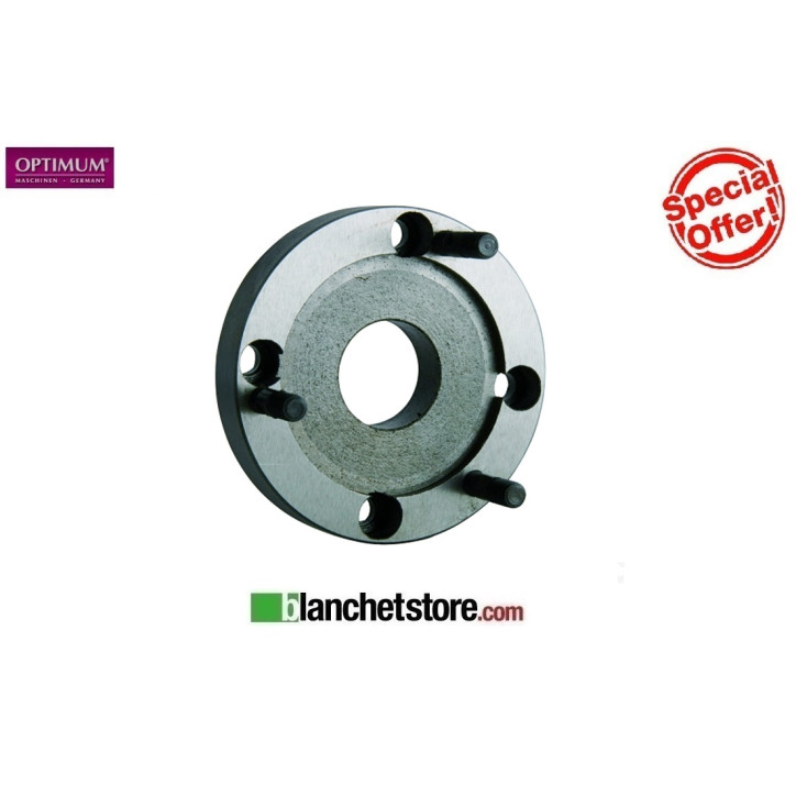 Flange for self-centering lathe Optimum 3440312 D. 100 Cylindrical attachment