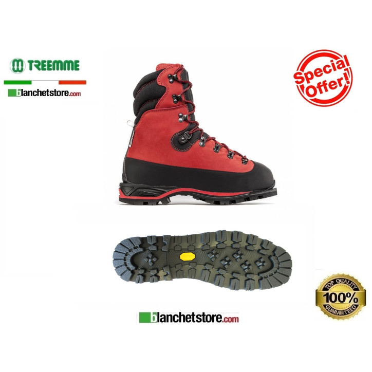 Boots anti-cut Treemme in Nabuk 91289-1 N.40 Red