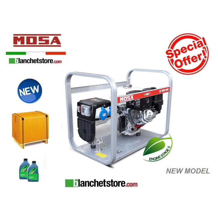 Generateur Mosa group electrogene GE 7000 HBM Honda GX390 Demarrage a lanceur