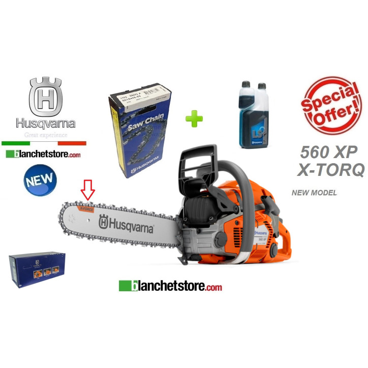 Tronconneuse Husqvarna 560XP xTorq avec guide 18"/50 + chaine